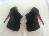 Christian Louboutin Margot Peep-Toe Booties Shoes 36.5 US 6.5 UK 3.5 ladies