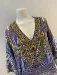 Camilla Women's Blue All A Dream Silk Embellished Top Blouse Size XS ladies