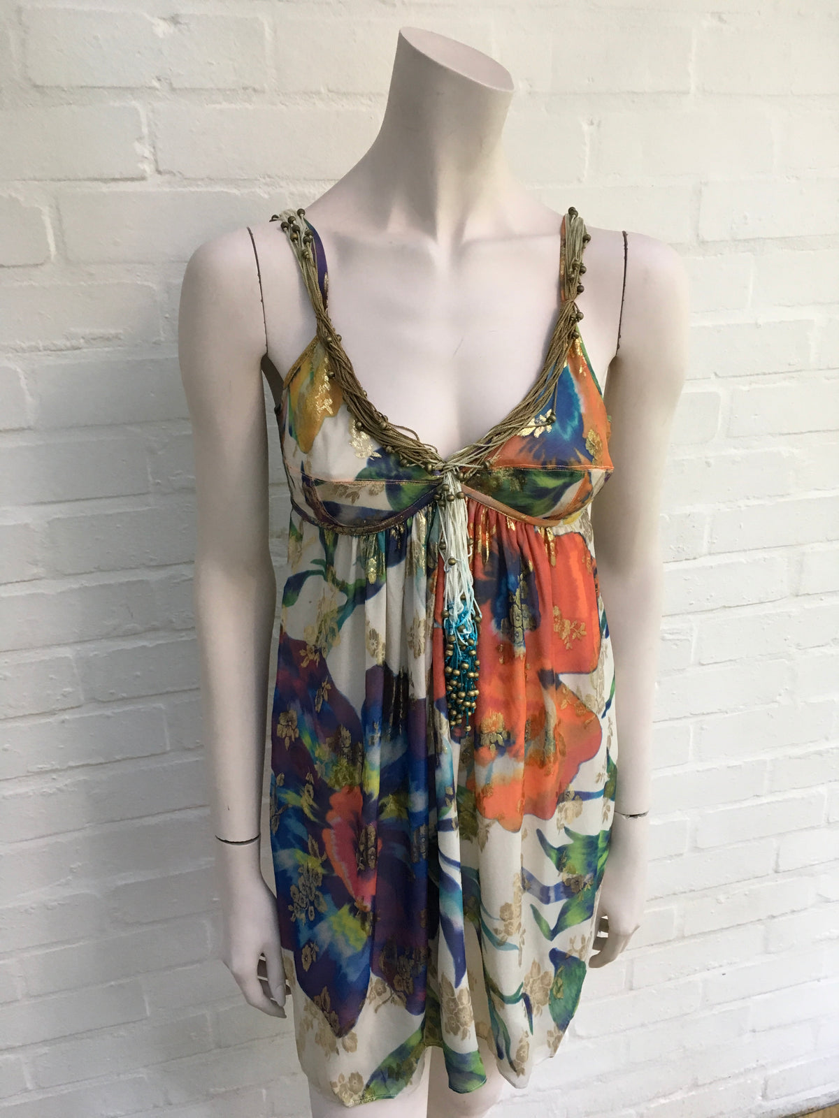 Matthew Williamson Runaway Printed silk maini dress gown  Ladies