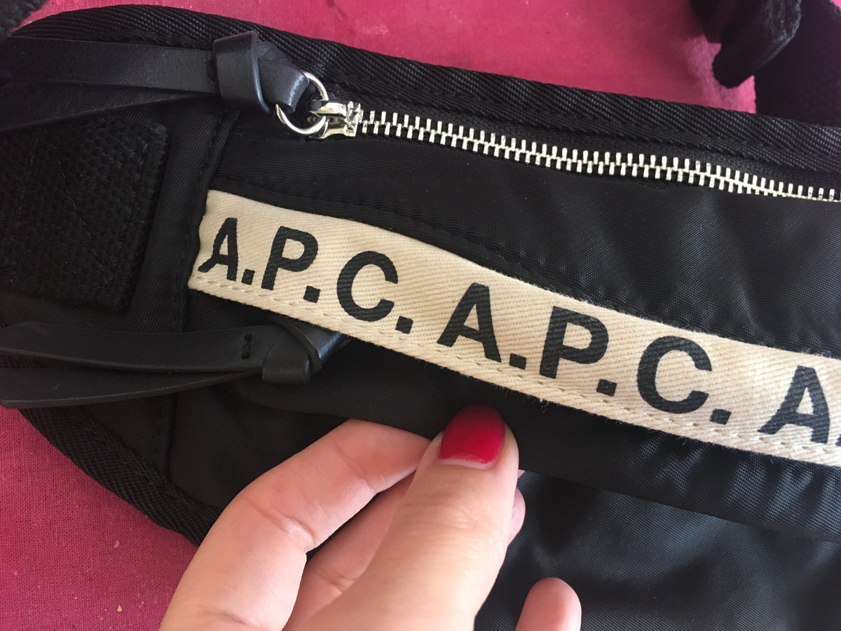 A.P.C. Lucille Leather-Trimmed Logo-Print Nylon Belt Bag Men