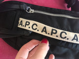 A.P.C. Lucille Leather-Trimmed Logo-Print Nylon Belt Bag Men