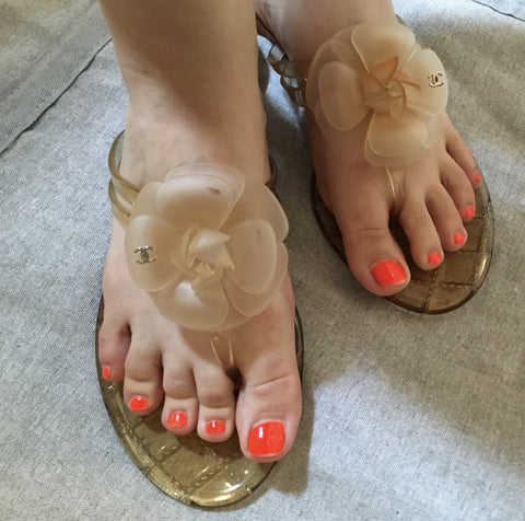 Get the best deals on CHANEL Camellia Women's Flip Flop Sandals