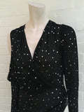 MAGDA BUTRYM Dresden metallic polka-dot silk-blend blouse top Ladies