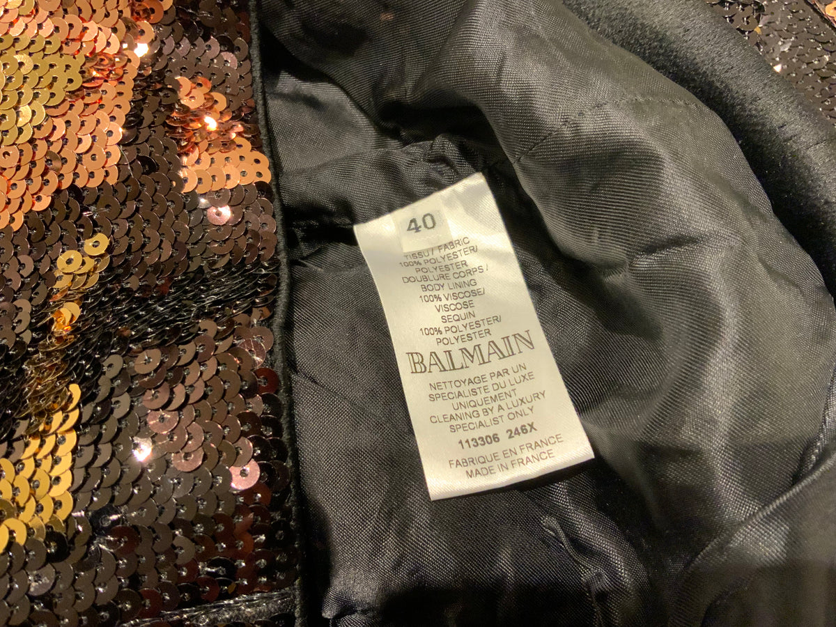 £3,940 SOLD OUT Balmain camouflage sequin Dress F 40 UK 12 US 8 ladies