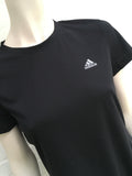 Adidas Women's Slim fit Black T Shirts SIZE S SMALL ladies
