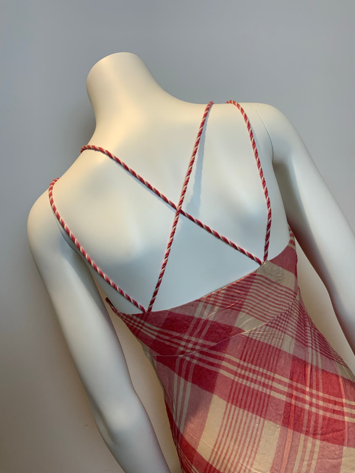 POLO Ralph Lauren Red And Cream Plaid Checked Maxi Dress US 4 UK 8 S SMALL ladies