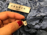 SANDRO Paris Palace Patchwork Lace Romper Playsuit Size 2 M medium ladies