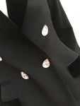 Racil Felix crystal-embellished double-breasted blazer 36 UK 8 US 4 ladies