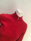 McKenzy Red Knit Cardigan Size M medium ladies