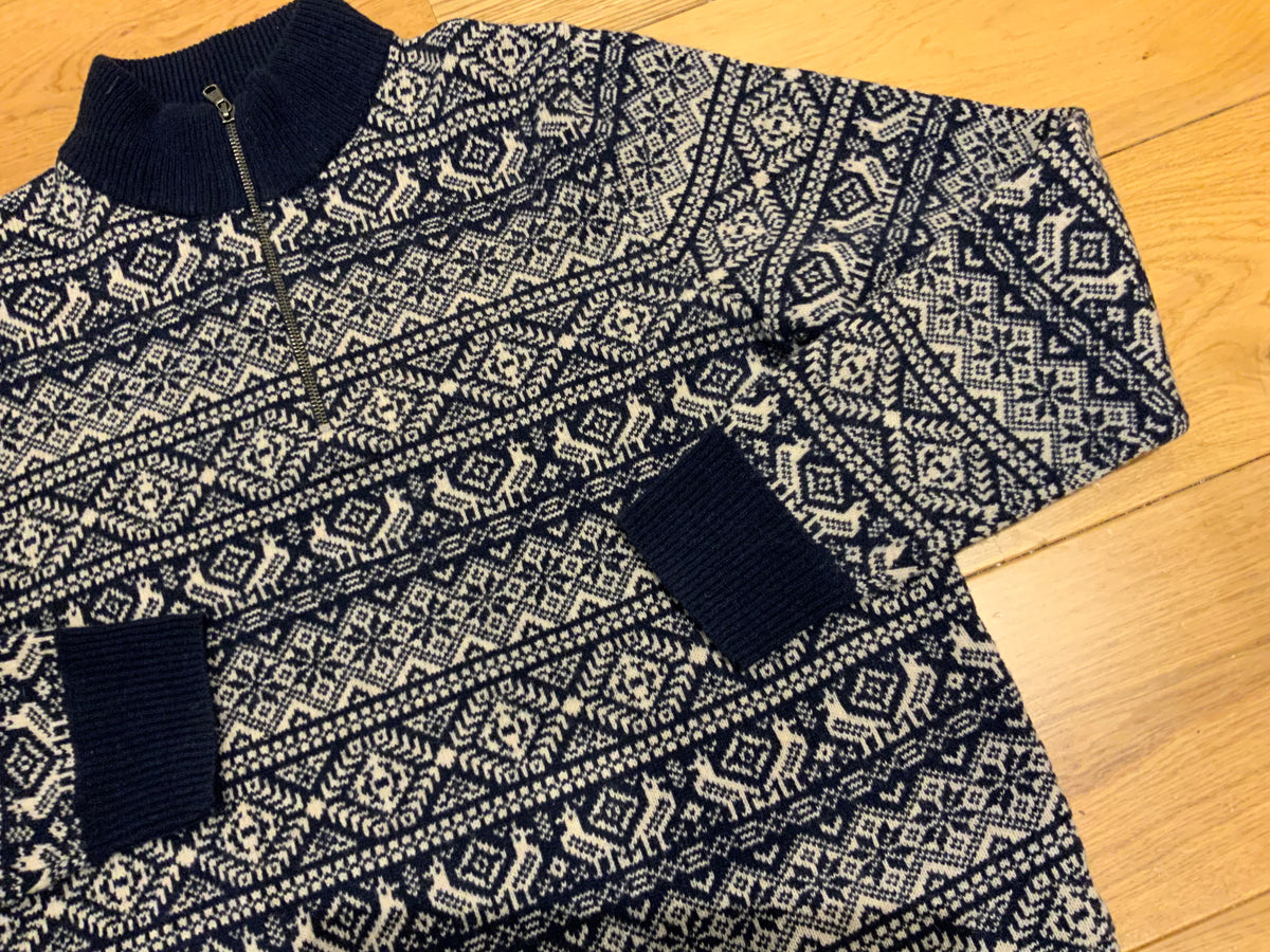 J.Crew Lambswool Fair Isle Sweater Jumper Pullover Size L large men