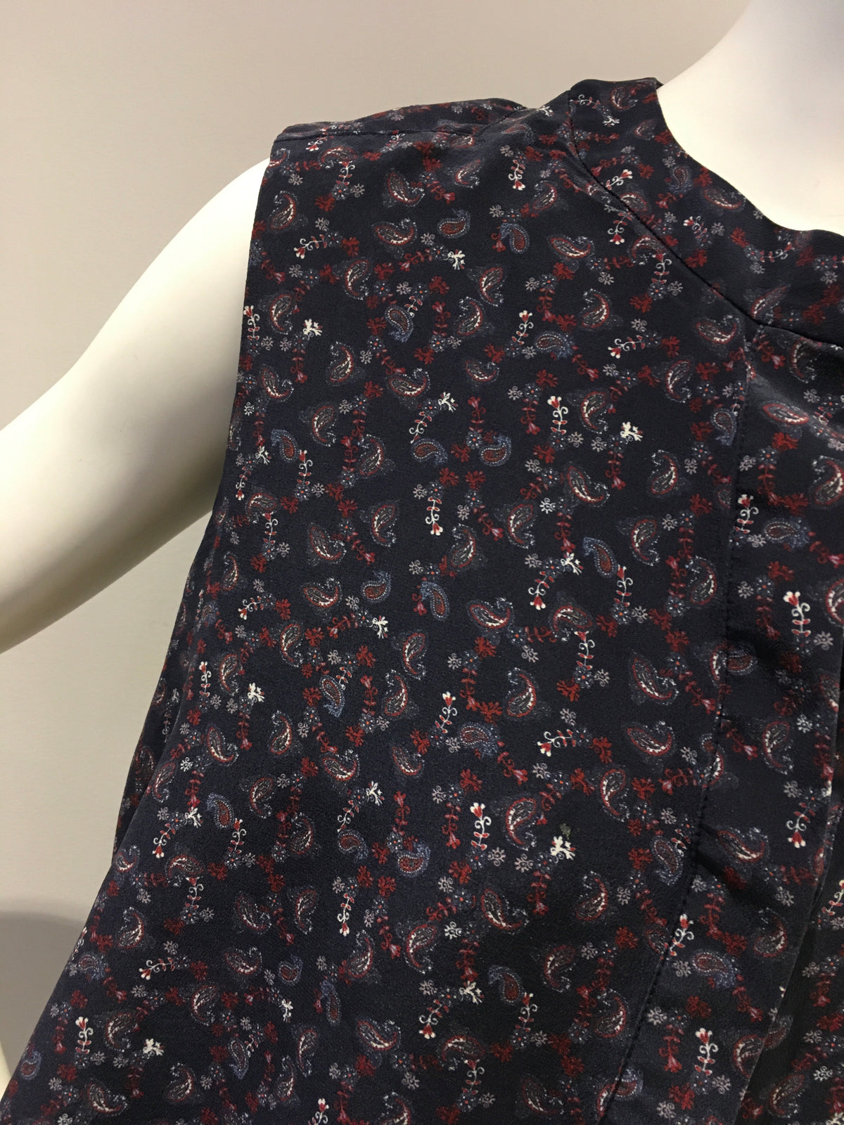 CRUISE Brazil Sleeveless Button Paisley Print Blouse Size 40 UK 12 US 8 ladies