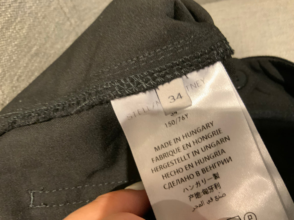 Stella McCartney Tina ruched-leg cropped trousers pants Size I 34 UK 4 US 0 ladies