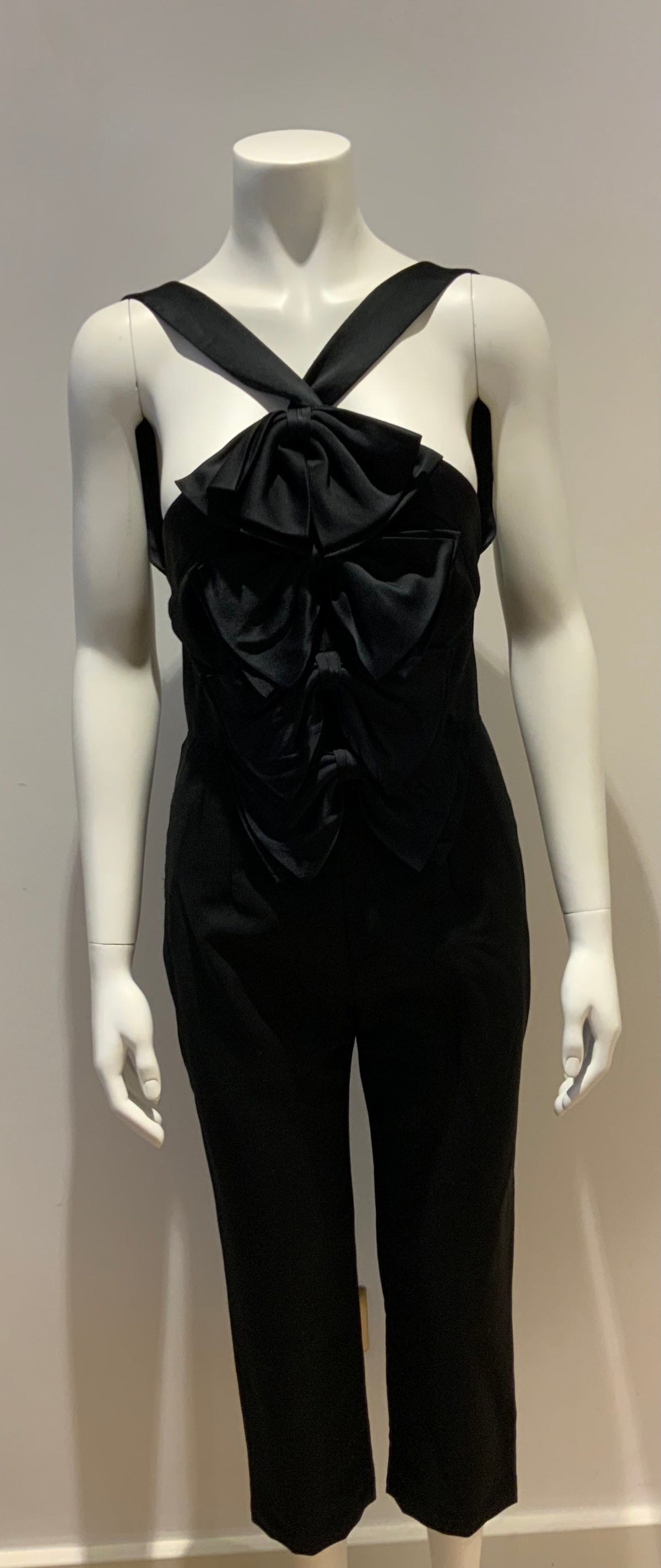 Givenchy 2021 wool halter bow jumpsuit MOST WANTED Size XXS US 0 UK 4 ladies