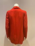 JASMINE DI MILO OVERSIZED RED SILK WOOL BLAZER SIZE UK 8 US 4 EU 36 ladies