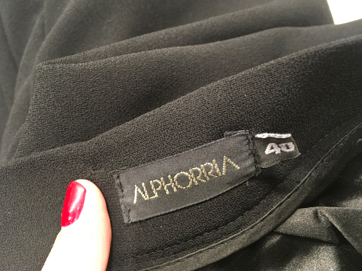 ALPHORRIA BLACK OFFICE SKIRT SIZE 40 UK 10 US 6 ladies