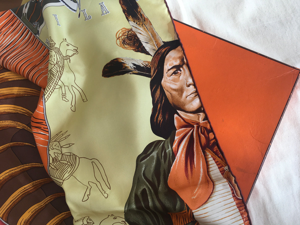 Hermès HERMES SCARF Carre en Carres 90cm Silk Twill Scarf ICONIC ladies