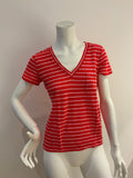 J.Crew Linen Striped T shirt $150 Size S Small ladies