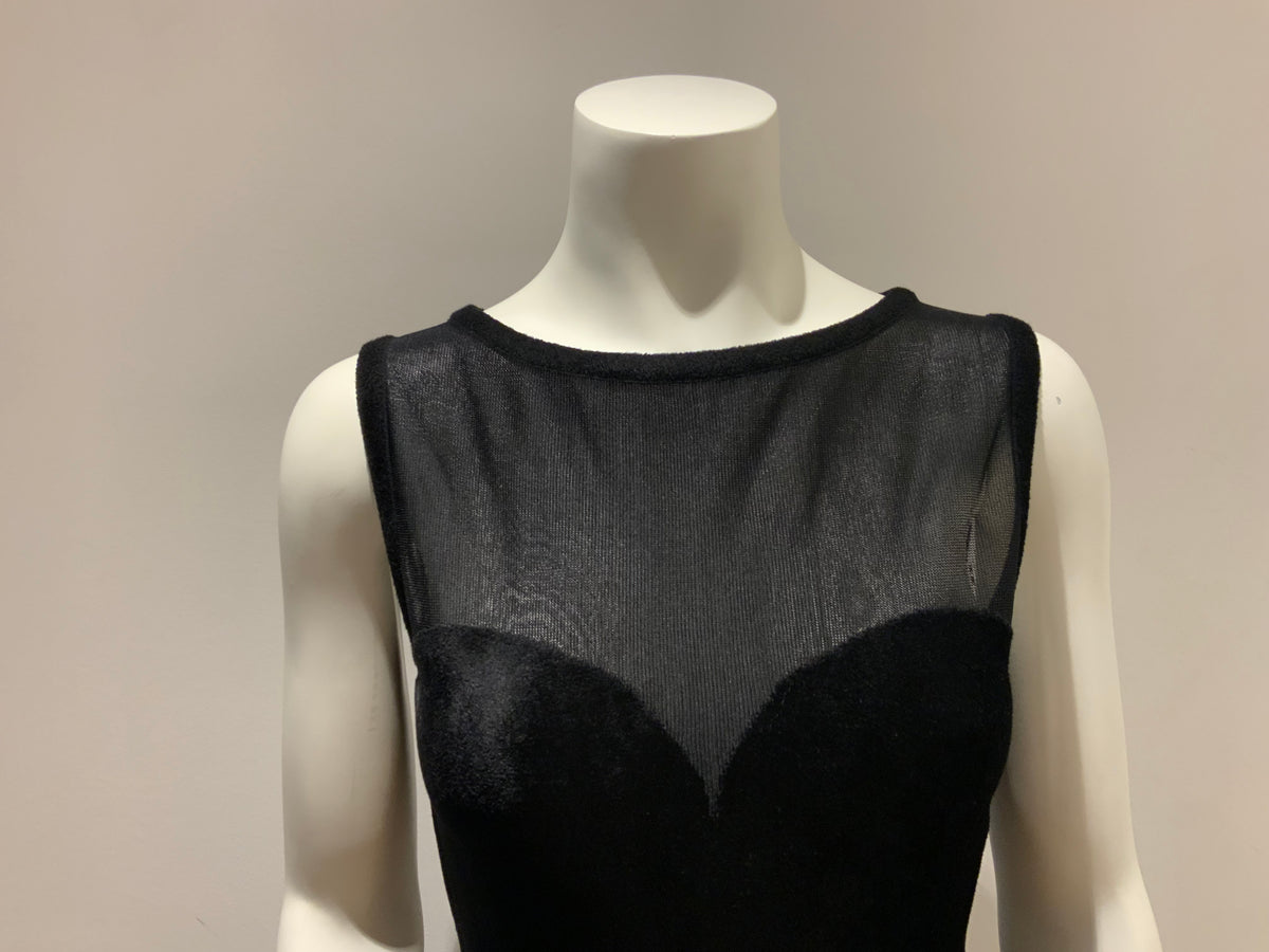 Azzedine Alaïa Alaia MOST WANTED Black Stretch-velvet Gown Size F 40 UK 12 US 8 ladies