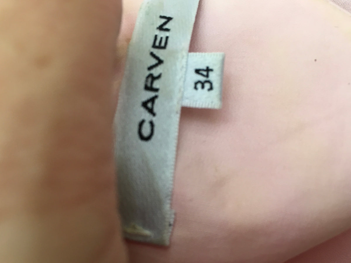 Carven Open-back Pink cotton dress FR 34 ladies