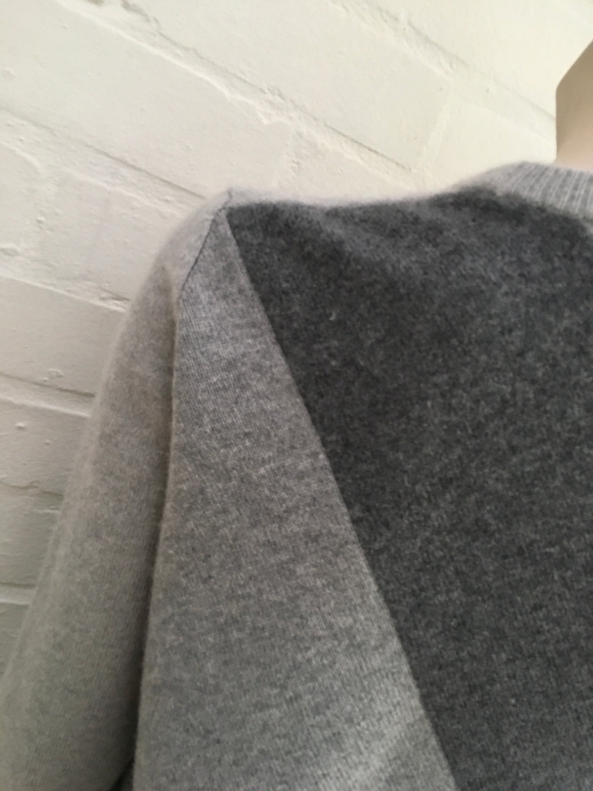 PROENZA SCHOULER Asymmetric Paneled Wool And Cashmere-blend Sweater In Grey Sz S Ladies