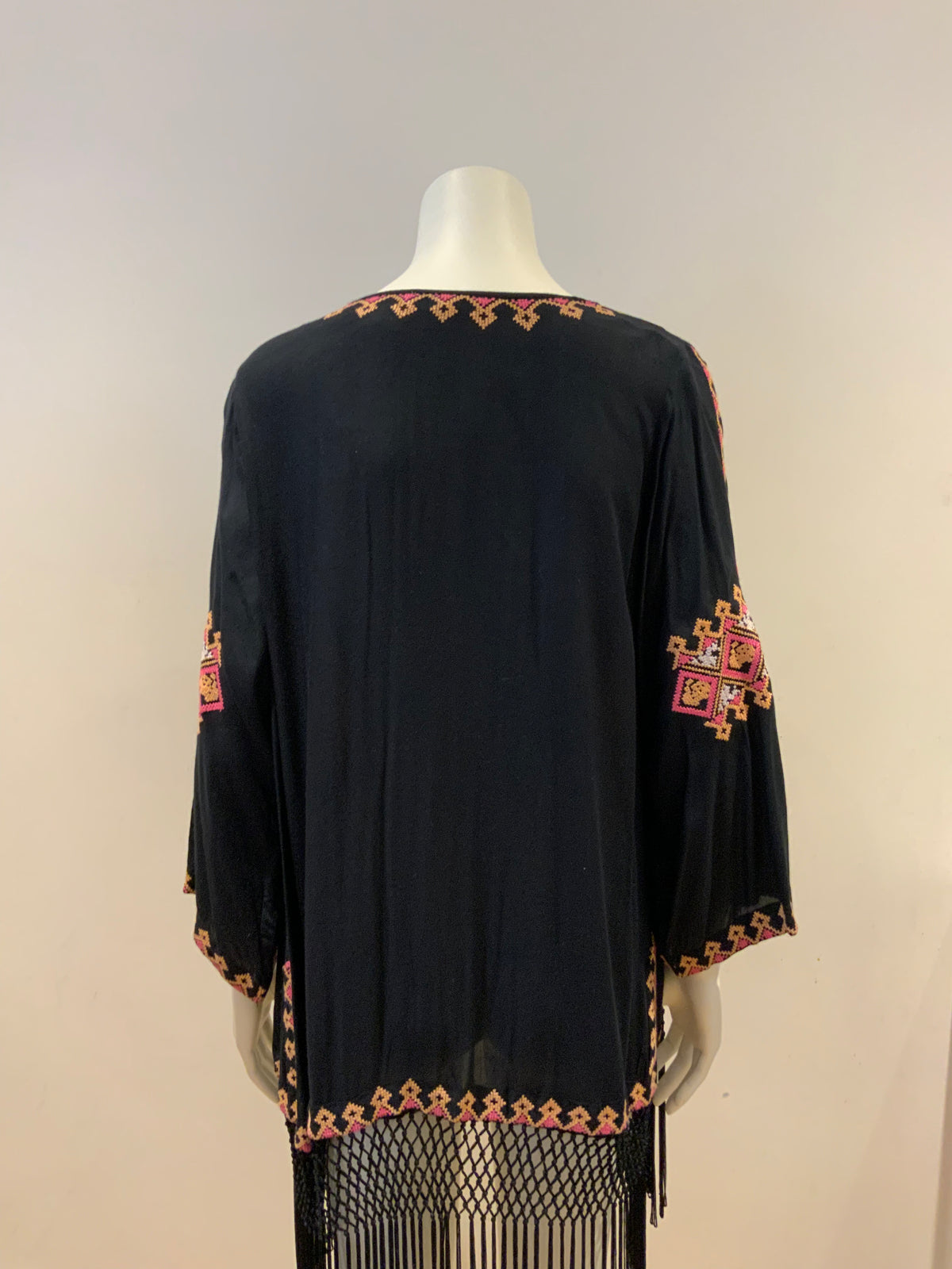 Melissa Odabash women’s Embroidered Kaftan With Fringing Cover Up One Size ladies