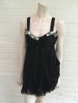 Matthew Williamson Black Silk Mini Jeweled Dress Size UK 8 US 4 Little Black LADIES