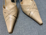 Kurt Geiger Beige Pointed Toe Slingback Shoes Size 10 Eu 40 UK 7 ladies