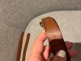 Ralph Lauren Skinny Leather belt in brown leather Size S small ladies