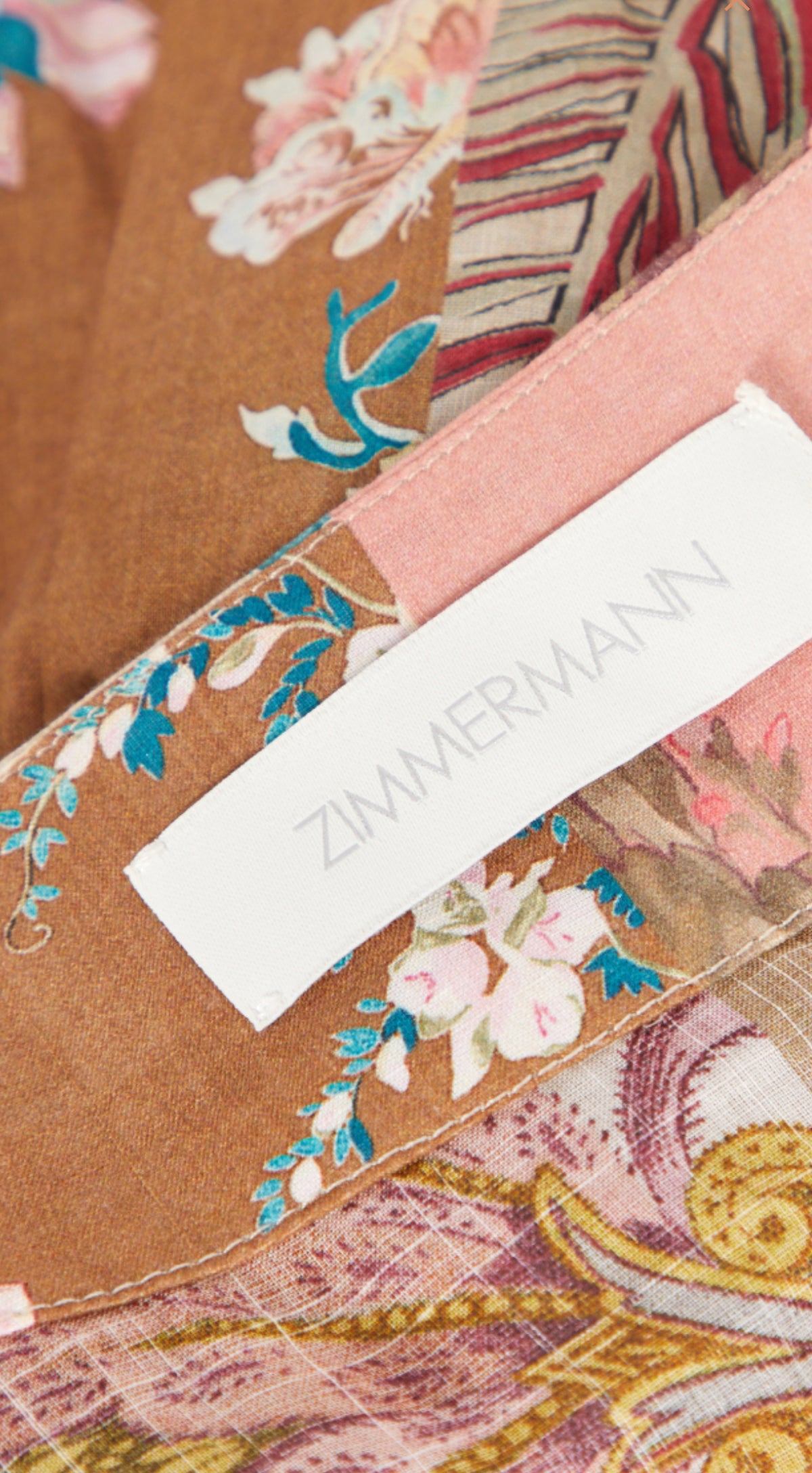 ZIMMERMANN Patchwork Cassia Midi Wrap Dress Size 1 S small