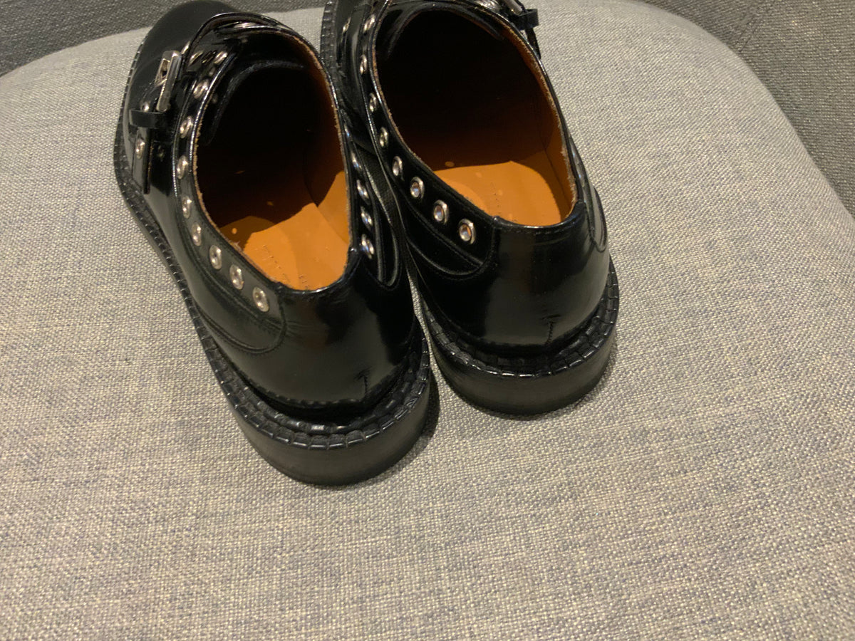 Robert Clergerie Black Patent Leather Eyelet Loafers Shoes 36 Uk 3 US 6 ladies
