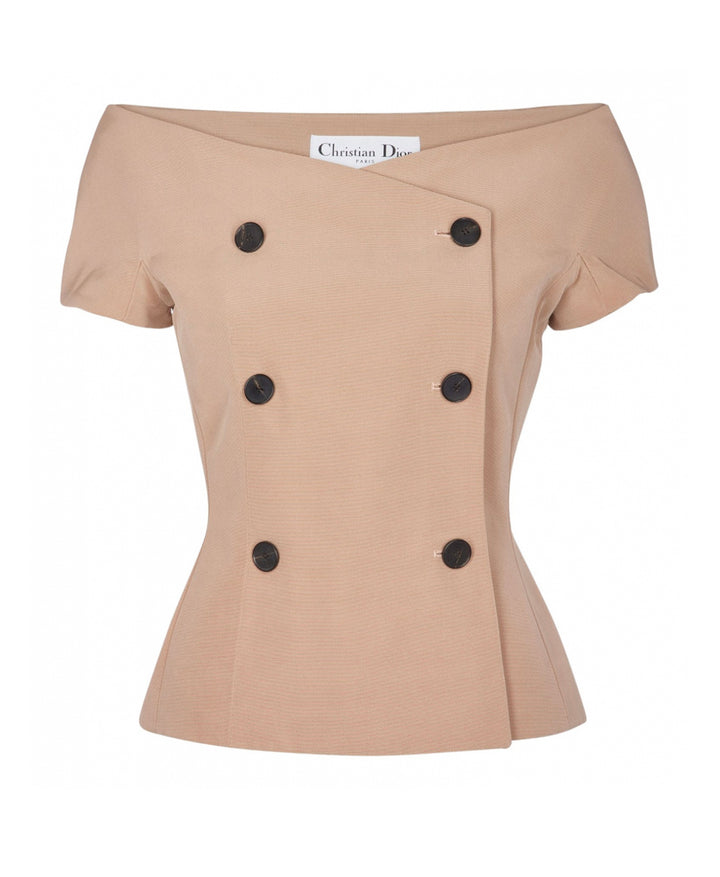 Dior Cotton And Silk Bar Blazer Size F 40 Ladies