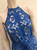 MIGUELINA Harriet crocheted blue cotton playsuit romper Size S small ladies