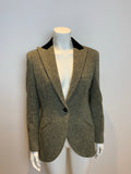 Lauren Ralph Lauren chevron velvet collar blazer in wool Size US 8 UK 12 L large ladies