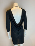 Emilio Pucci MOST WANTED Black Embellished Epaulettes Dress I 44 UK 12 US 10 ladies
