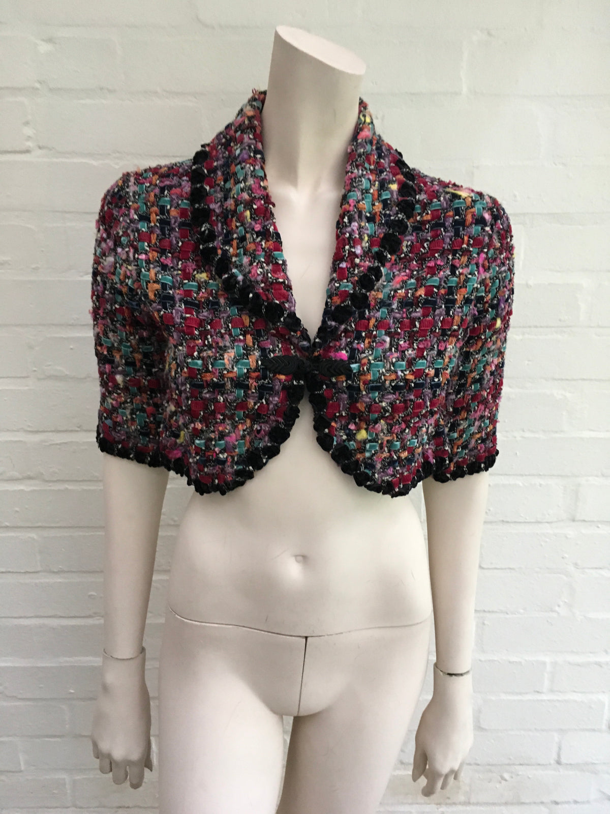 CYNTHIA STEFFE Tweed Like Chanel Cropped Coat Jacket Ladies
