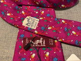 Hermès HERMES Paris Tie 7238 MA Color - Purple / Raspberry Clown FlowerS men