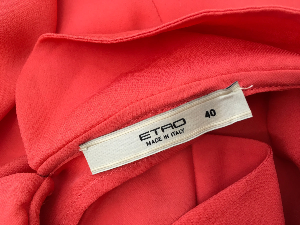 ETRO ravishing Ruffled silk blouse top Size I 40 UK 8 US 4 ladies