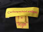 CATHERINE MALANDRINO DRESS $525.00 BLACK SEXY WIDE NECKLINE  Ladies