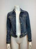 JUICY COUTURE Denim Jacket JEAN JACKET Biker Size P XXS ladies