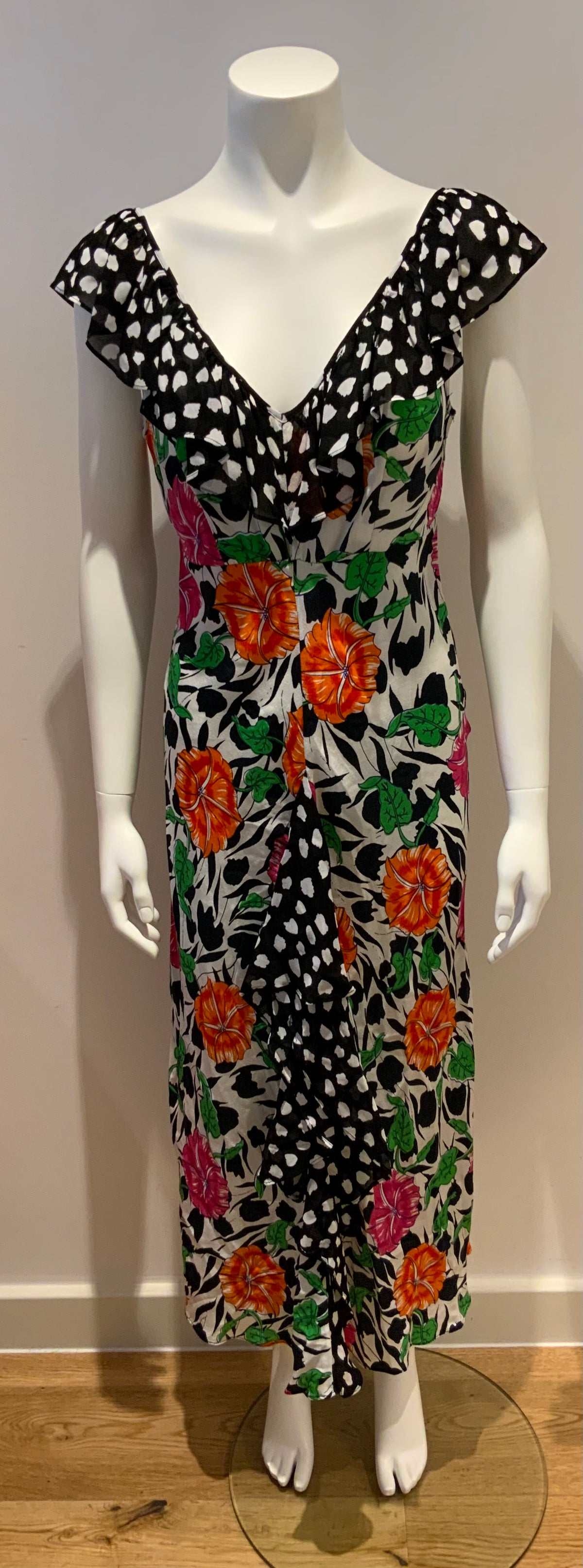 RIXO ANTOINETTE - TULIP ENGLISH FLORAL DRESS Size M MEDIUM ladies