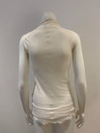 Ermanno Scervino Lace Insert knit White Top Size S small ladies