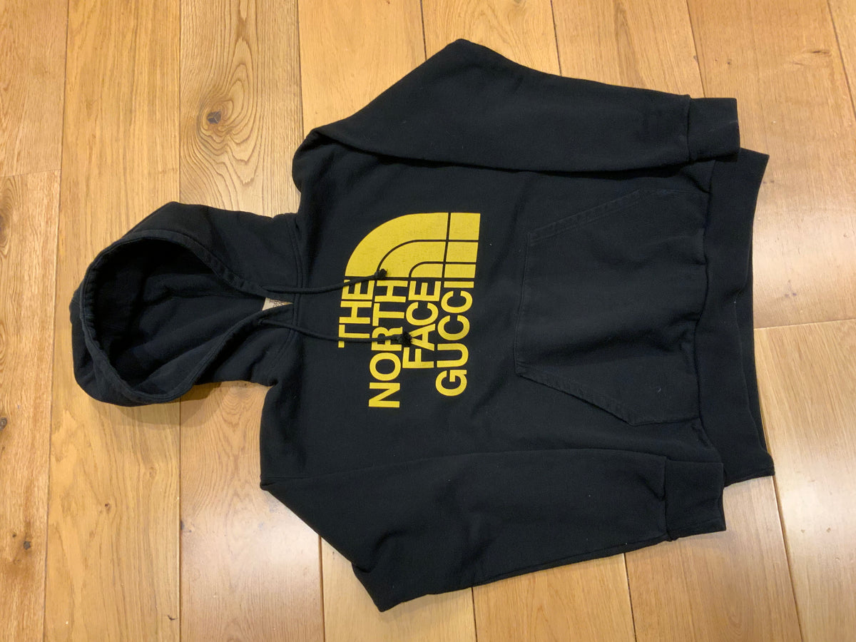 Unisex GUCCI X THE NORTH FACE BLACK YELLOW HOODIE LIMITED EDITIN SIZE XS men