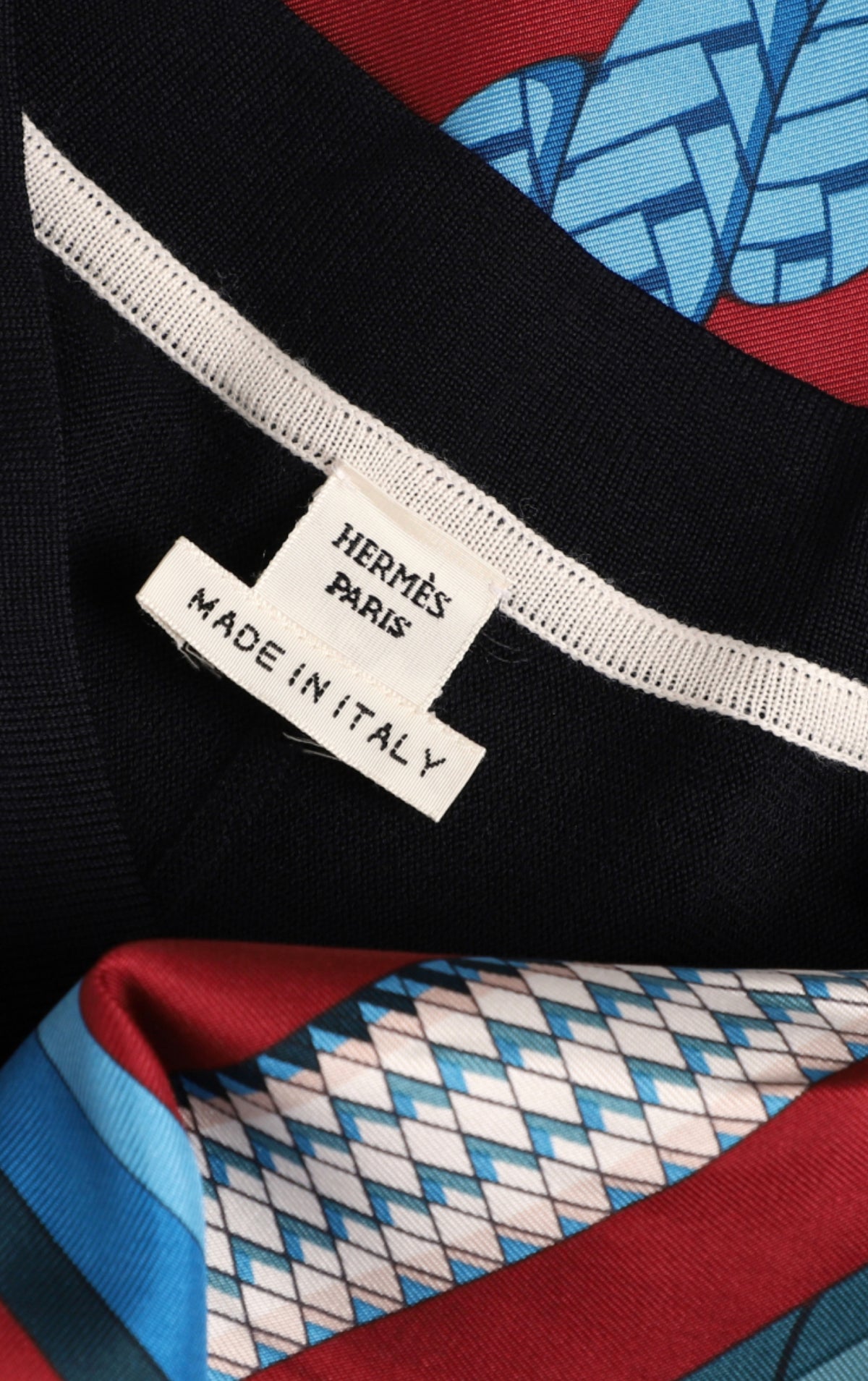 HERMÈS 2021 Black Maroon Fouets Et Badines Print Silk Shift Dress ladies