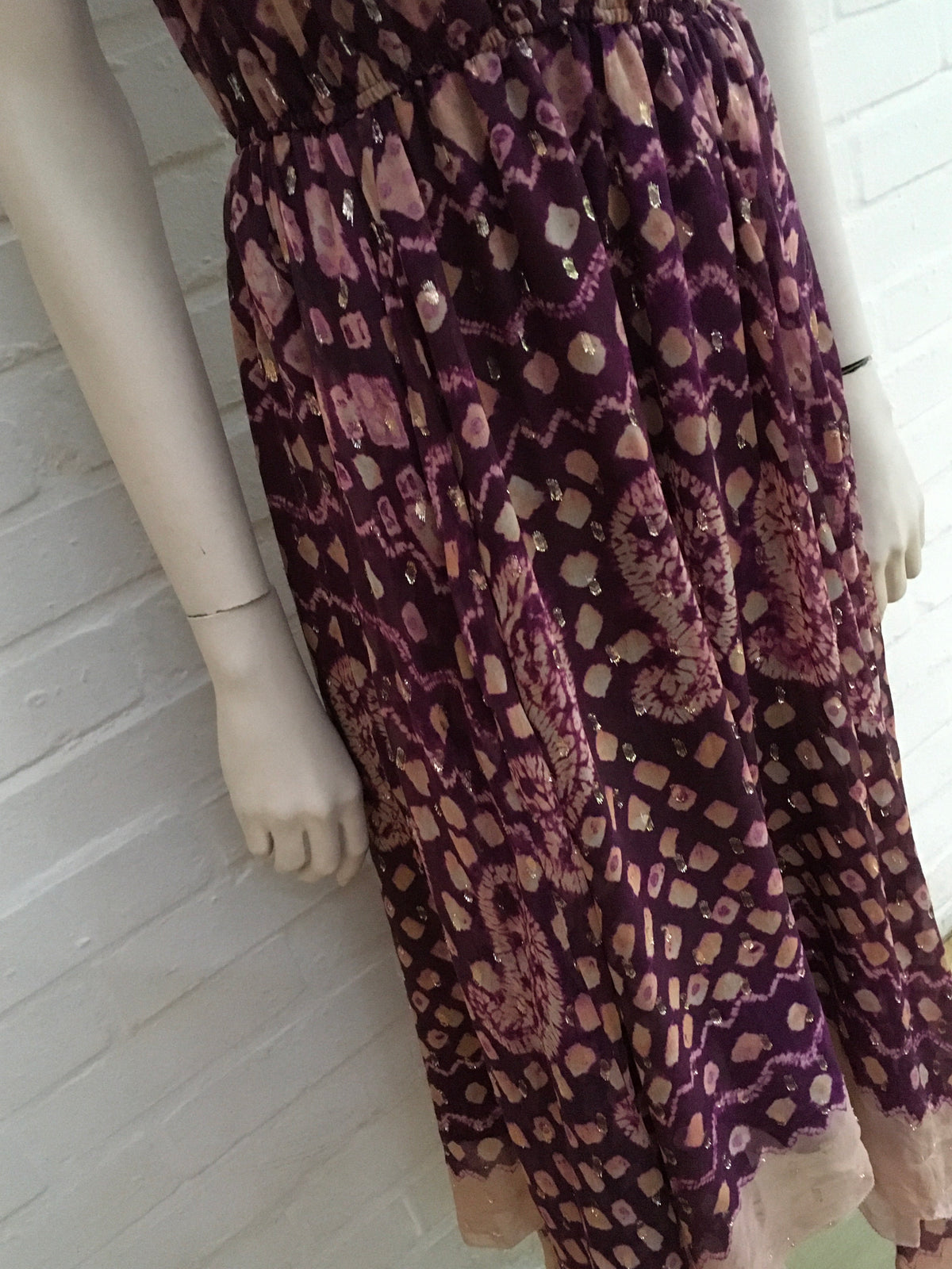 Ulla Johnson Aurelie Fil CoupÉ Midi Dress In Purple Size UK 8 US 4 ladies