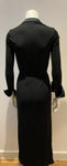 Ralph Lauren Black Wrap Jewelled Carlita Tuxedo Dress Size S small ladies