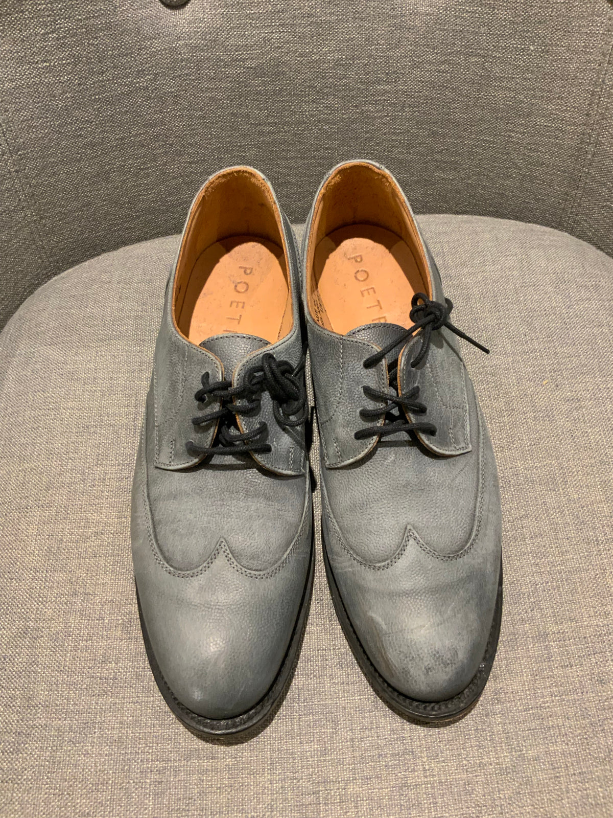 POETRY Made in England Leather Round-Toe Oxford Lace Up Shoes Size 39 US 9 UK 6 ladies