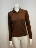 RALPH LAUREN POLO BROWN TOP T-SHIRT SIZE M MEDIUM ladies