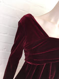 Reiss Womens Carrey Off Shoulder Velvet Burgundy Top Size UK 12 US 8 ladies