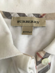 BURBERRY GIRLS NOVA CHECK-TRIMMED POLO TOP Size 5 years old 110 cm Children