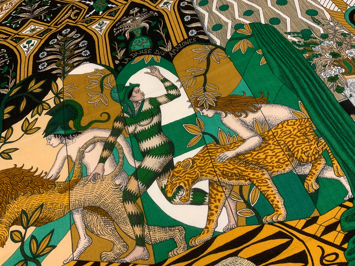 Hermès Hermes 2021 La Danse Des Amazones By Edouard Baribeaud Cashmere Shawl ladies